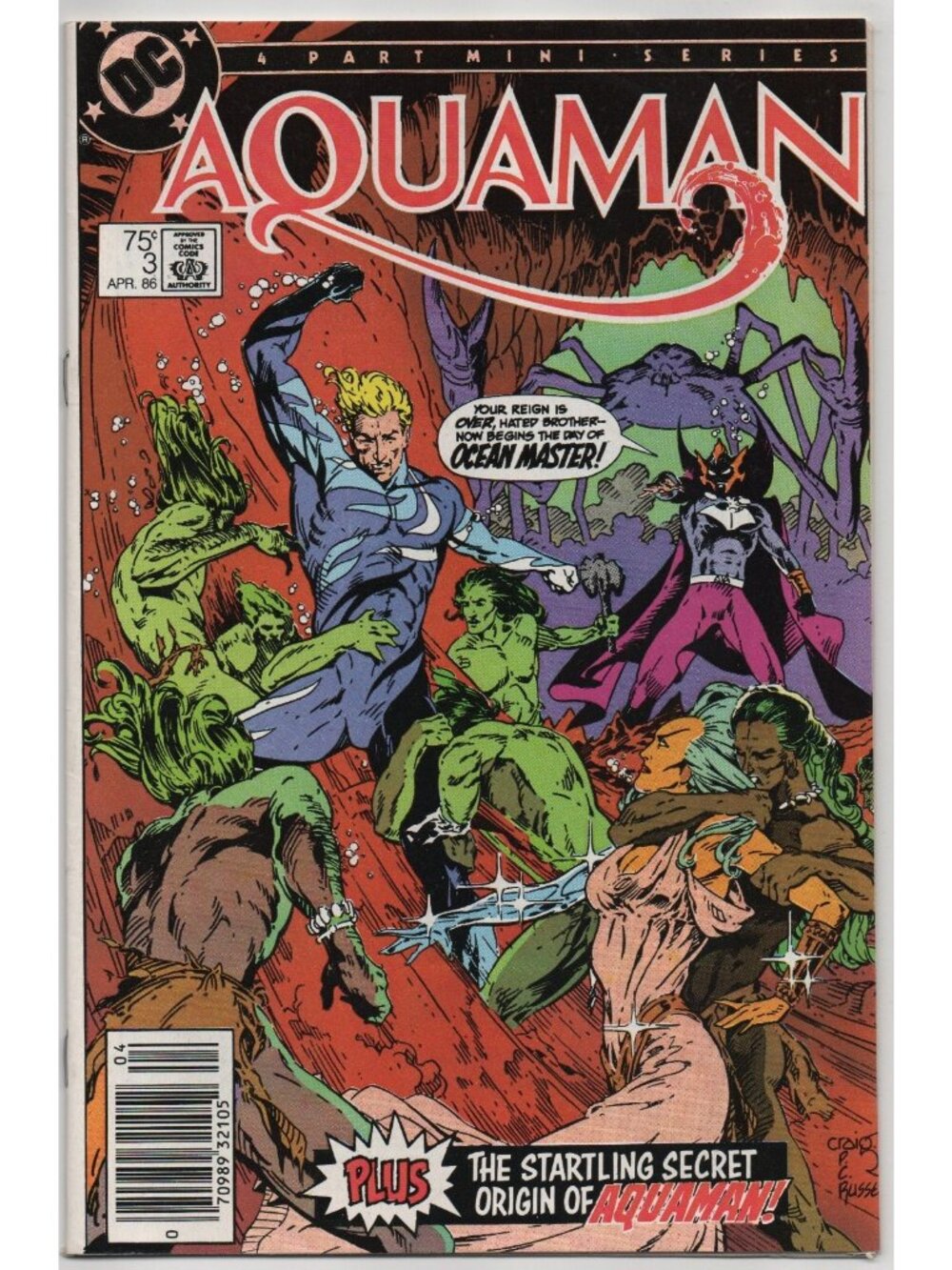 Aquaman 3 DC Comics 1986 VF 8.0 Ocean Master Origin